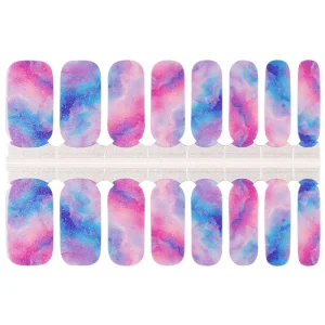 Nail Decoration Custom 100% Real Full Gel Nail Polish Strips Sticker 2D Glitter Nail Foil Wraps