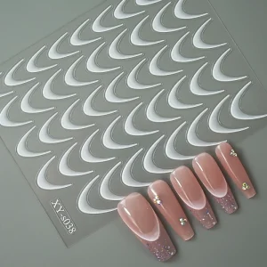 Nail Decoration White French Nail Sticker Fashion Art Nails Stickers