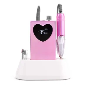 Nail Drill 35000rpm Professional Nail Salon Use Heart Screen Manicure Nail Drill Machine