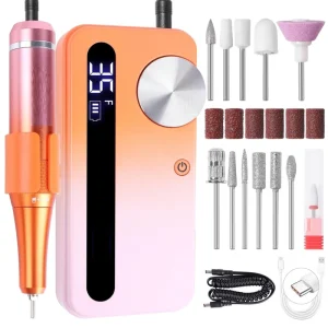 Nail Drill Electric Nail Drill Machine Professional Nail Drill for Acrylics with Nail Drill Bits 35000 RPM Acrylic Drill