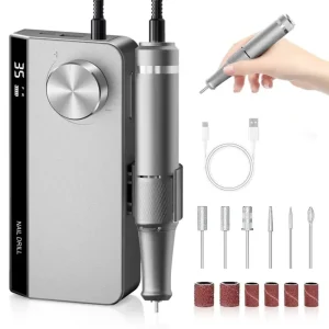 Nail Drill Machine 45000 Professional Electric Mini Cordless Wireless Portable LCD Display Salon Manicure Nail Drill Pen