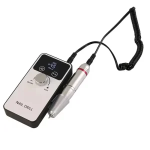 Nail Drill Machine 45000RPM High Speed Professional White Electric Power Storage Portable Electric Nail Drill