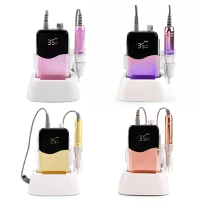 Nail Drill Machine Manufacturer 35000RPM Rechargeable 45W Drill Nails Profesional with Large Display Nail Technician