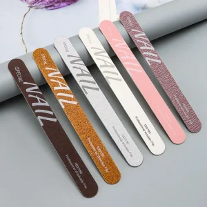 Nail File Buffer Set Reusable Sanding File 80 100 120 180 Grit Double Sided Designed Nail Files