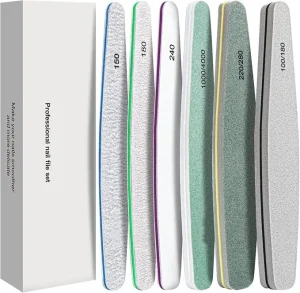 Nail File Nail Buffer 6 Pcs Nail Files and Buffers for Natural Nails Emery Boards for Nails Nail Buffer and Shine Kit Nail Filer