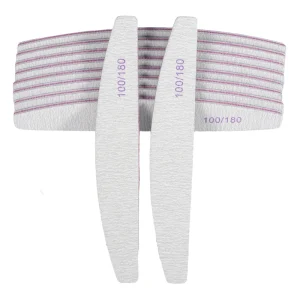Nail File Professional Nail Files Reusable Double Sided Emery Board(100 180 Grit) Nail Styling Tools for Home and Salon