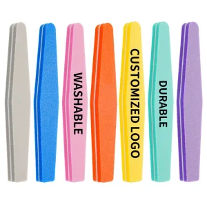 Nail Files 100 180 Grit for Acrylic and Gel Custom Nail Sponge File Supplies Camouflage Pink Blue Nail File Buffers