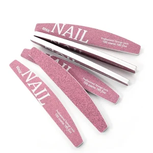 Nail Files Buffer Half Moon Sandpaper Polisher Salon Nail Art Tools Sponge Sanding Block Art Tips 100/180 File Makeup Manicure