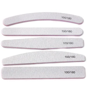Nail Files Professional Sandpaper 100 180 Grit Double Side Square Polishing Washable Nails File Manicure Tool Kits