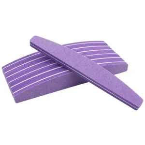 Nail Files Sponge 100 180 Grit Moon Design Buffer Block Double Side Files for Finger Colorful Foam Tools