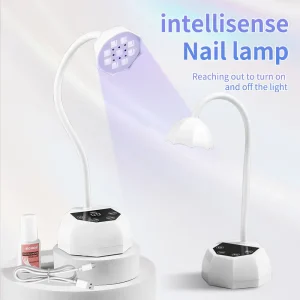Nail Finger LED Nail Dryer Fast Curing UV Gel Lamp Desktop Adjustable Lotus Mini UV Gel Lamp High End LED Nail Lamp