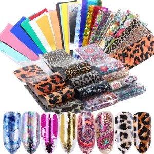 Nail Foil Transfer Paper Wrap Transfer Tips Nail Art DIY Decoration Stickers