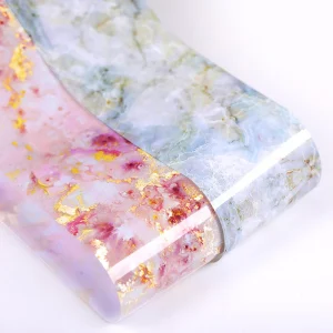 Nail Foils Marble Series Pink Blue Foils Paper Nail Art Transfer Sticker Slide Nail Art Decal Accessories