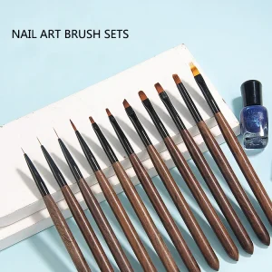 Nail Gel Brush Manicure Tool Nails Art Flower Painting Drawing Nail Brushes Set