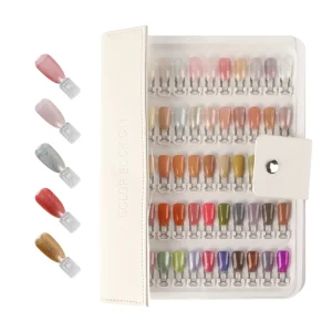 Nail Gel Polish Color Testing Tools Separable Magnetic Tips Nail Color Swatch Try on False Manicure Storage Book