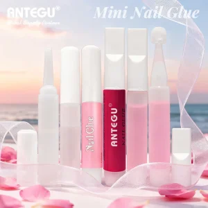 Nail Glue Mini 2g Ethyl Cyanoacrylate Formula No UV Lamp Needed Strong Hold for Press on Nails Travel Size Portable Easy Carry