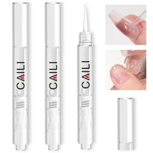 Nail Glue Remover Pen 5ml Multi functional Non Toxic Click Remove Pen for Press on Nails 3 in 1 Design