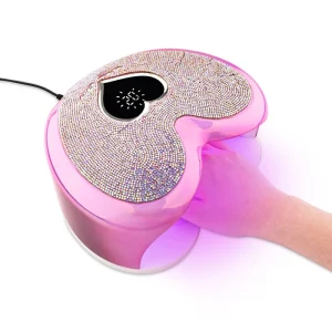 Nail Lamp With Bling Manicure Pedicure Tool Nails Equipment 96W Heart Shapeuv Uv Lamp for All Gel Nail Polish