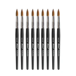Nail Manicure Brushes Acrylic Gel Polish Nail Brush Kolinsky Brush With High Quality Wooden Handle