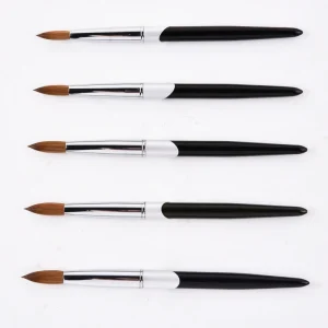 Nail Manicure Brushes Acrylic Gel Polish Nail Brush Kolinsky Brush with Wooden Handle