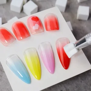 Nail Ombre Brushes Mini Replaceable Sponge Blocks Soft Grabbing Pen Nail Art Sponges for Ombre