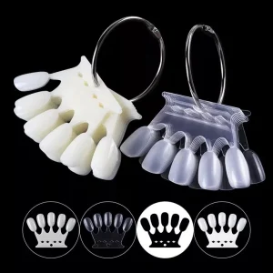 Nail Polish Display Fashionable Crown Shaped Nail Display Tips Color Chart Artificial False Nail Tips