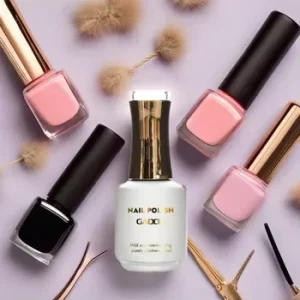 Nail Polish Fashion Design Bottle Matte Finish with Gold Lid Customized Screen Printing Different Brushes