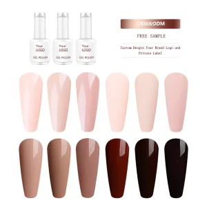 Nail Polish Manufacturers15ml Kit Professional Art Customize Your Private Logo Autumn Season Coffee Color Uv Nail Polish