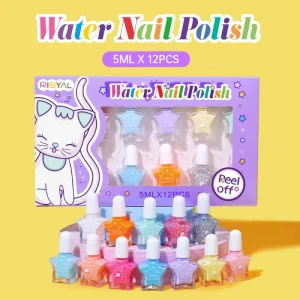 Nail Polish Set Non Toxic Kids Nail Polish Kit Water Based Quick Dry Peel Off DIY Nail Art Kit Gifts for Halloween Christmas