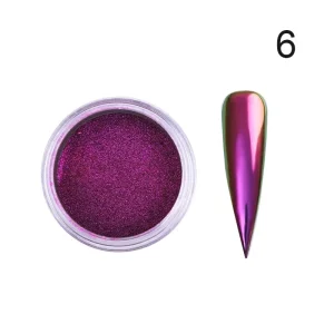 Nail Powder Silver Mirror Effect Nail Pigment Glitter Dust Salon Home DIY Nail Art Deco