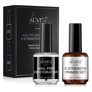 Nail Prep Dehydrator and Nail Primer X strength No Burn Non Acid Protein Bond Primer for Acrylic Powder and UV Gel Nail Polish