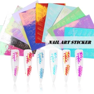 Nail Reflections Tape Adhesive Foils DIY Leaf Nail Art Decals Decoration Leaves Nail Art Stickers