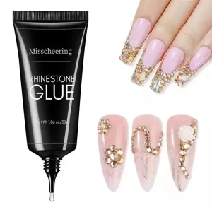 Nail Rhinestone Glue Gel 15g 30g Curing Needed UV Lamp Nail Gem Glue Strong Adhesive for Nail Rhinestones Crystal