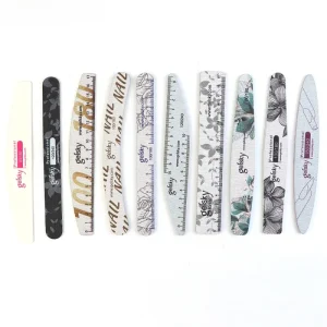 Nail Salon Tools Half Moon Nail Files Private Label Washable Emery Board Sandpaper 100 180 100 100 Nail File