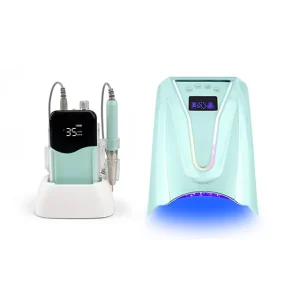 Nail Set Kit With Uv Lamp And Drill Uv Led Nail Lamp 128W And 35000Rpm Electric Nail Drill Machine