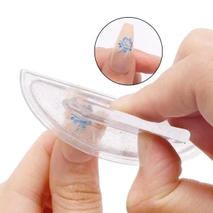 Nail Silicone Stamper Curved Surface Stamper French Transfer Template Clear Jelly Seal Stamp Manicure