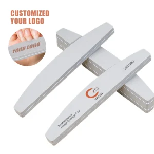 Nail Sponge Rubbing Strip logo 100 180 Nail File Double Sided Water Wash Polishing