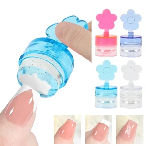 Nail Stamping Stamper with Silicone Head Replaceable Comes with Cap & Scraper for DIY Nail Art