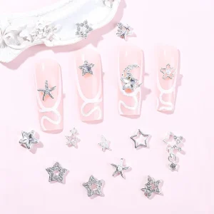 Nail Supplier Star Nail Charms Alloy 3D Rhinestones Nail Art Decoration Accessories for DIY