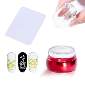 Nail Supplies Beauty Kit Silicone Seal Template Press Fixator Clip Bar Color Card Palette Brush Stamper Nails Tool Set