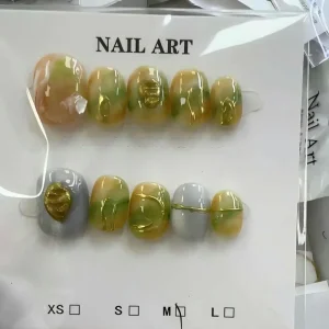 Nail Supplies Factory Directly Random Hand Made Press on Nails Discount Sale Designed Colored False Nails for Press Ons
