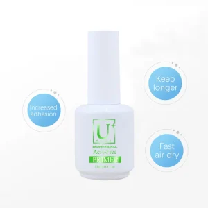 Nail Supplies OEM ODM Custom Logo 15ml Air Dry Acid Free Nail Primer Base Coat for Nail Art
