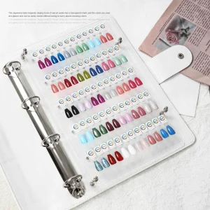 Nail Supplies Professional Nail Polish Color Display Catalog Brochure With Single Magnetic Tips for Nail Salon