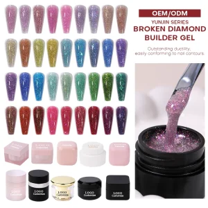 Nail Supplies for Glitter Hard Gel Extensions UV Gel Polish Set Tpo Free