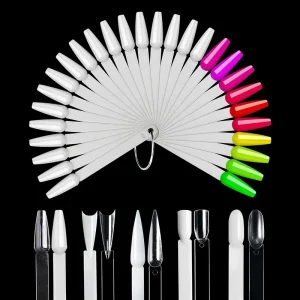 Nail Swatch Sticks 50tips set Nail Polish Color Card Chart Display Nail Art Practice Stick Tips