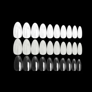 Nail Tips Almond Nail Tip Box Customized Short Clear Natural Nail Wearing Water Drop Tip