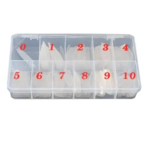 Nail Tips Box Container Nail Storage Case 11 Cells Empty Nail Tip Box