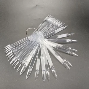 Nail Tips Display 50 Tips White clear Transparent Nail Art Tool Nail Kit