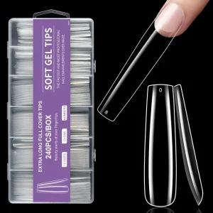 Nail Tips Full Coverage Acrylic Press On False Nails for DIY Nail Tech & Salon Use