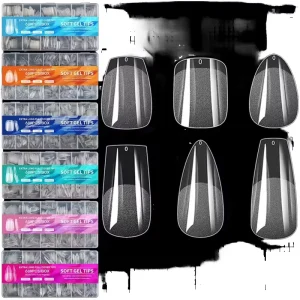 Nail Tips No Engraving Needed Thinned Half Matte Ballet Style Matte False Nails 600pcs Nail Tips